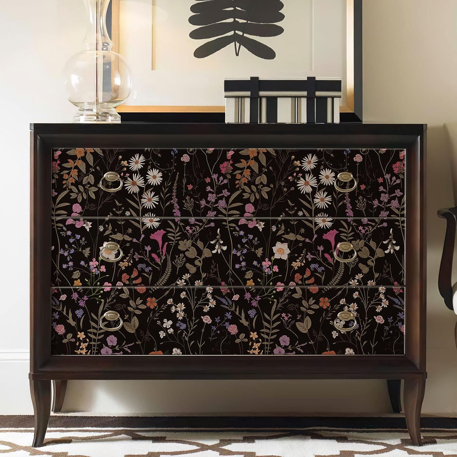 JiffDiff Floral Self-Adhesive Wallpaper