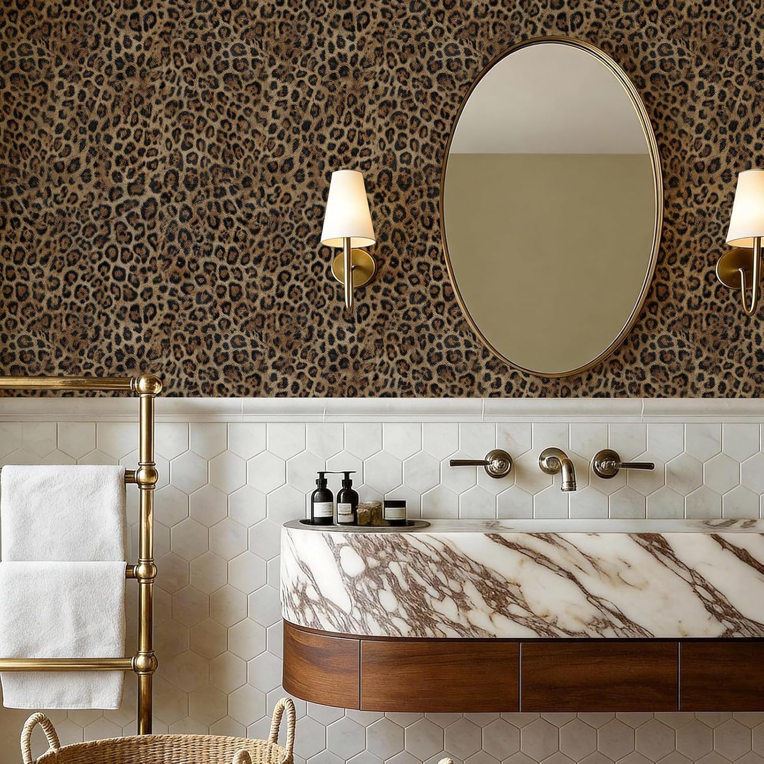 Upgraded Leopard Print Self-Adhesive Wallpaper