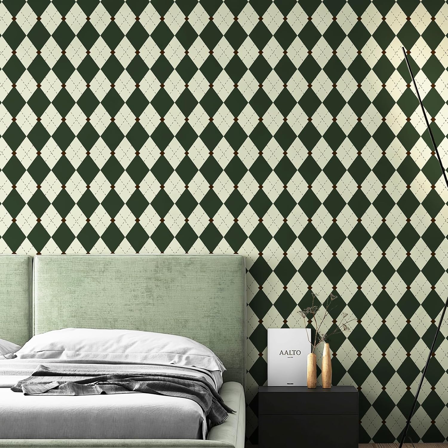 Retro Plaid Self-Adhesive Wallpaper