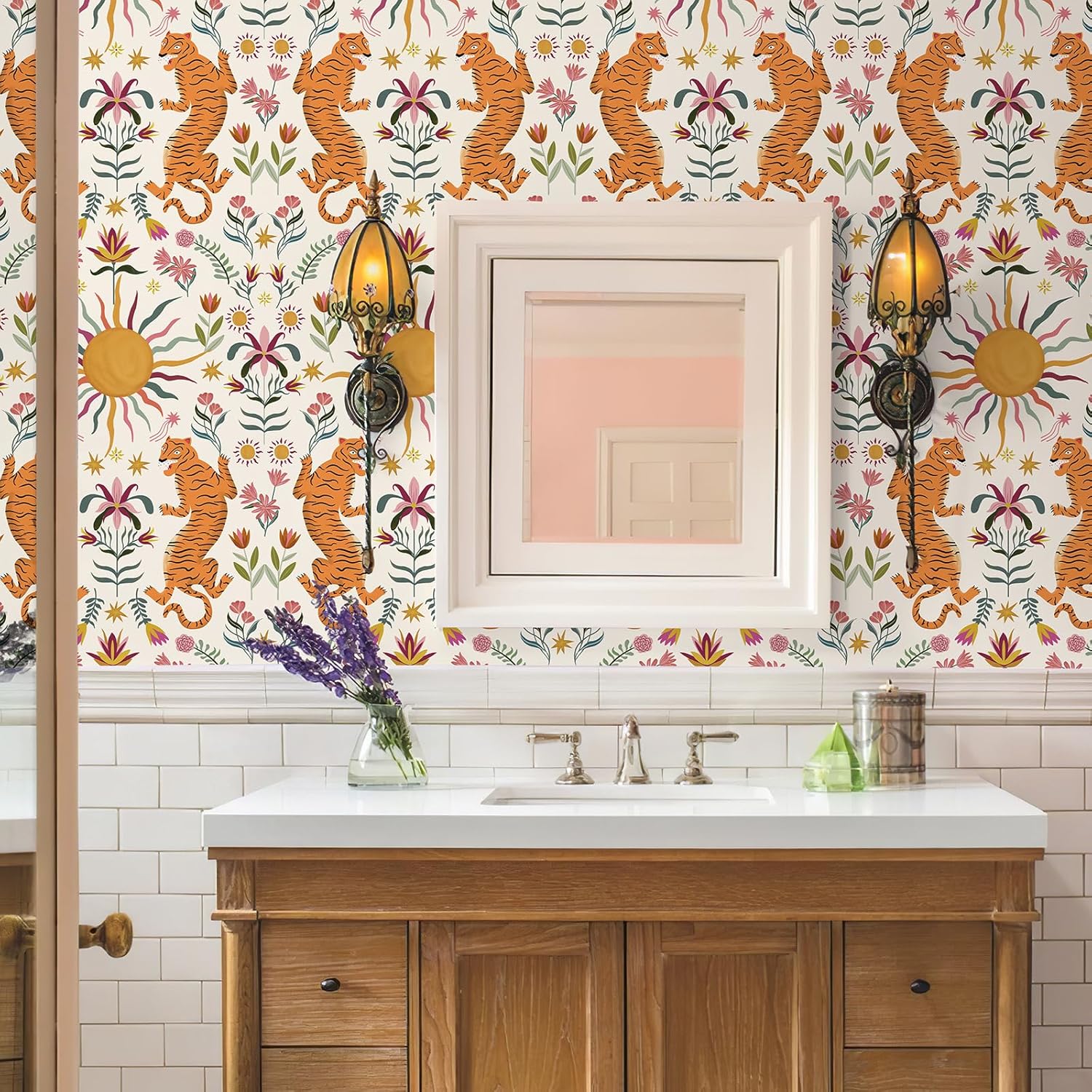 Tigger-Patterned Self-Adhesive Wallpaper