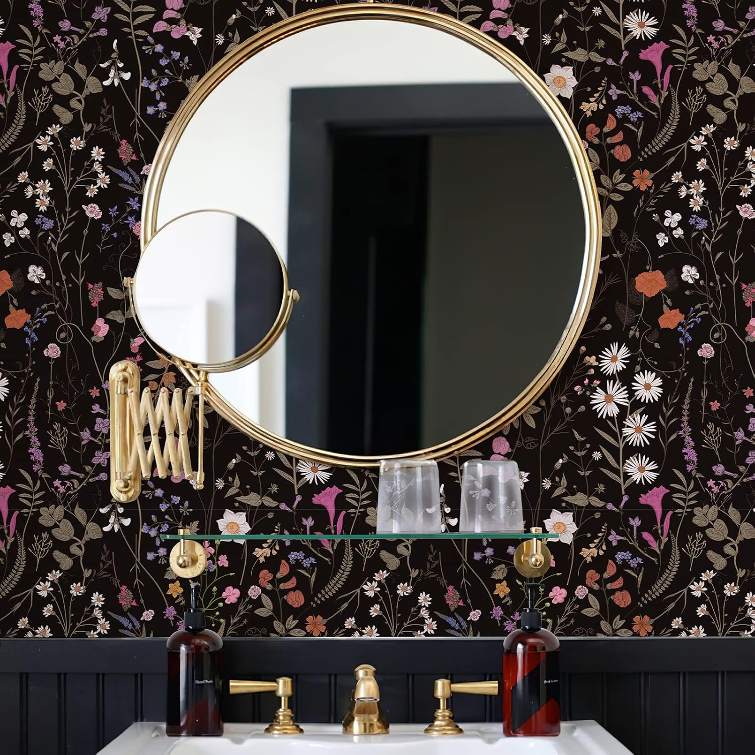 JiffDiff Floral Self-Adhesive Wallpaper