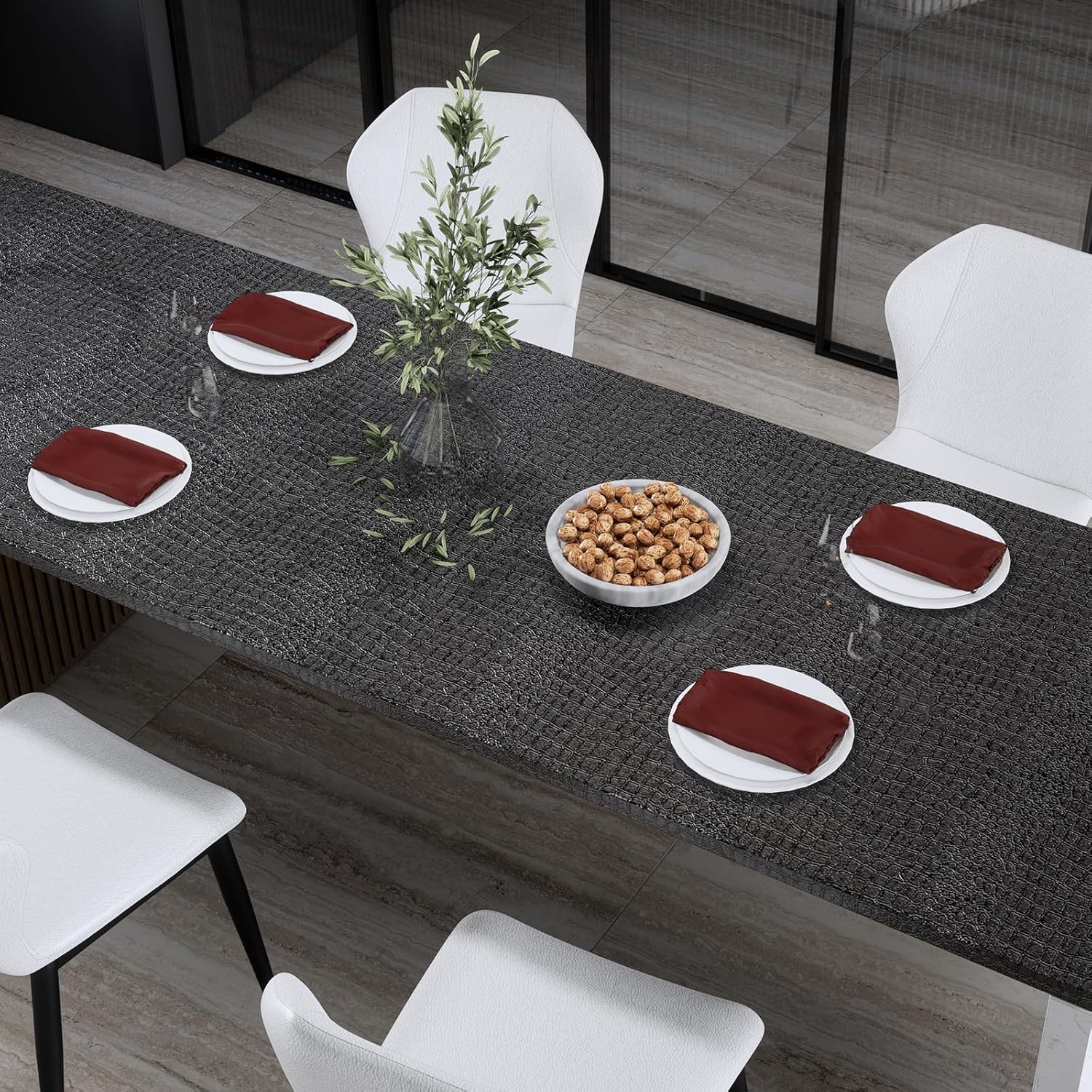 Removable Crocodile-Pattern Wallpaper, Embossed-Texture Wall Decal