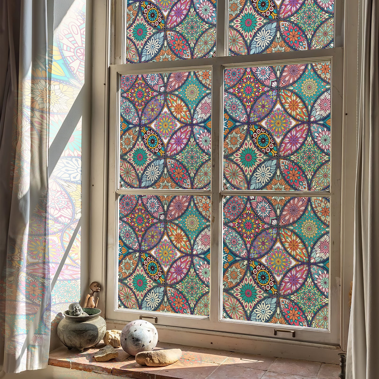 Multicolor Stained Glass Window Film