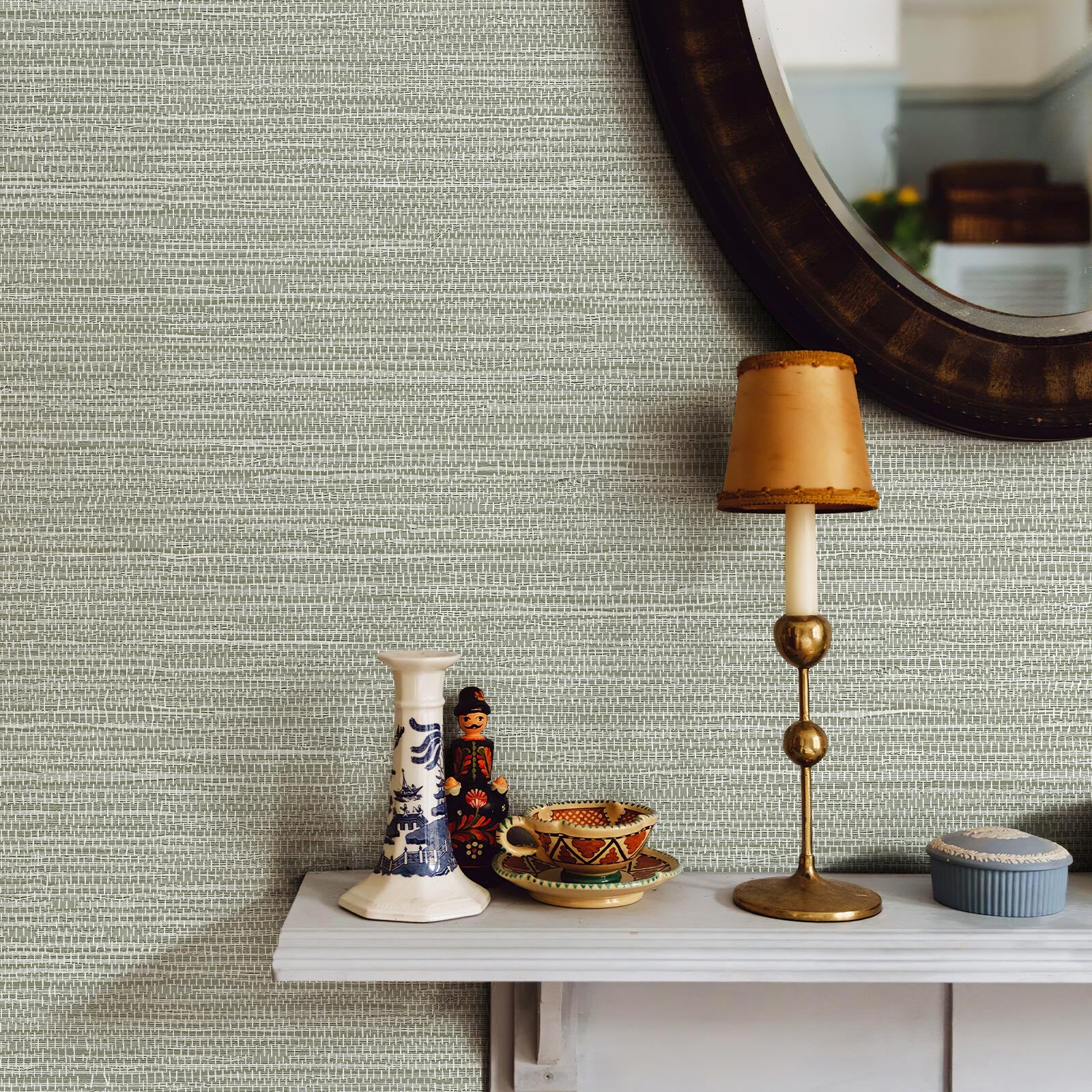 Grasscloth Woven Removable Peel and Stick Wallpaper