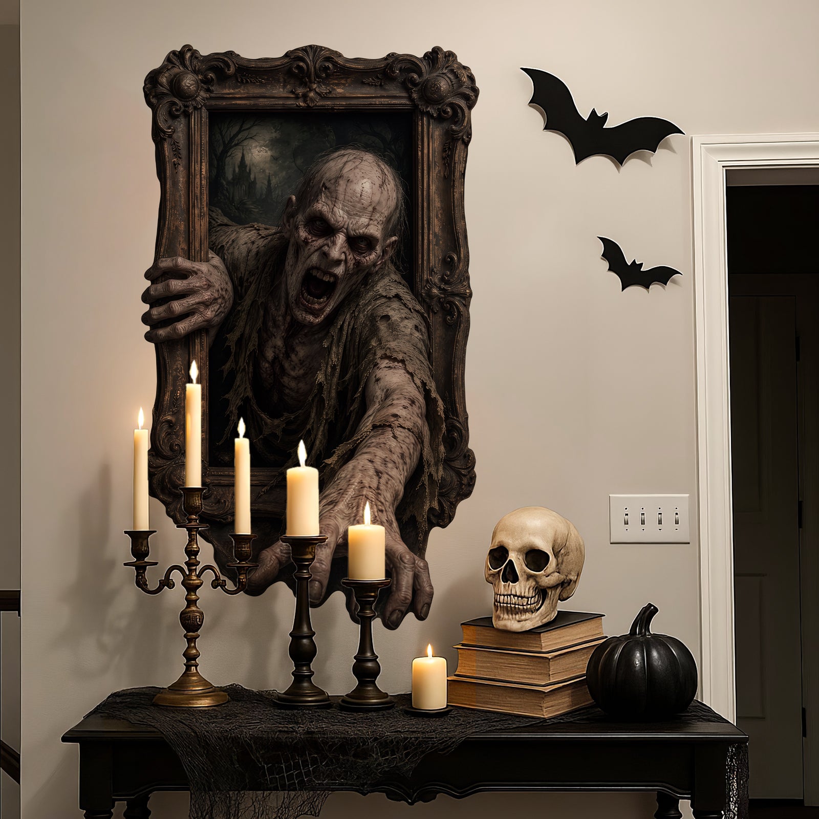Halloween decorations Haunted Frame Peel and Stick Wall Decal Wall Painting