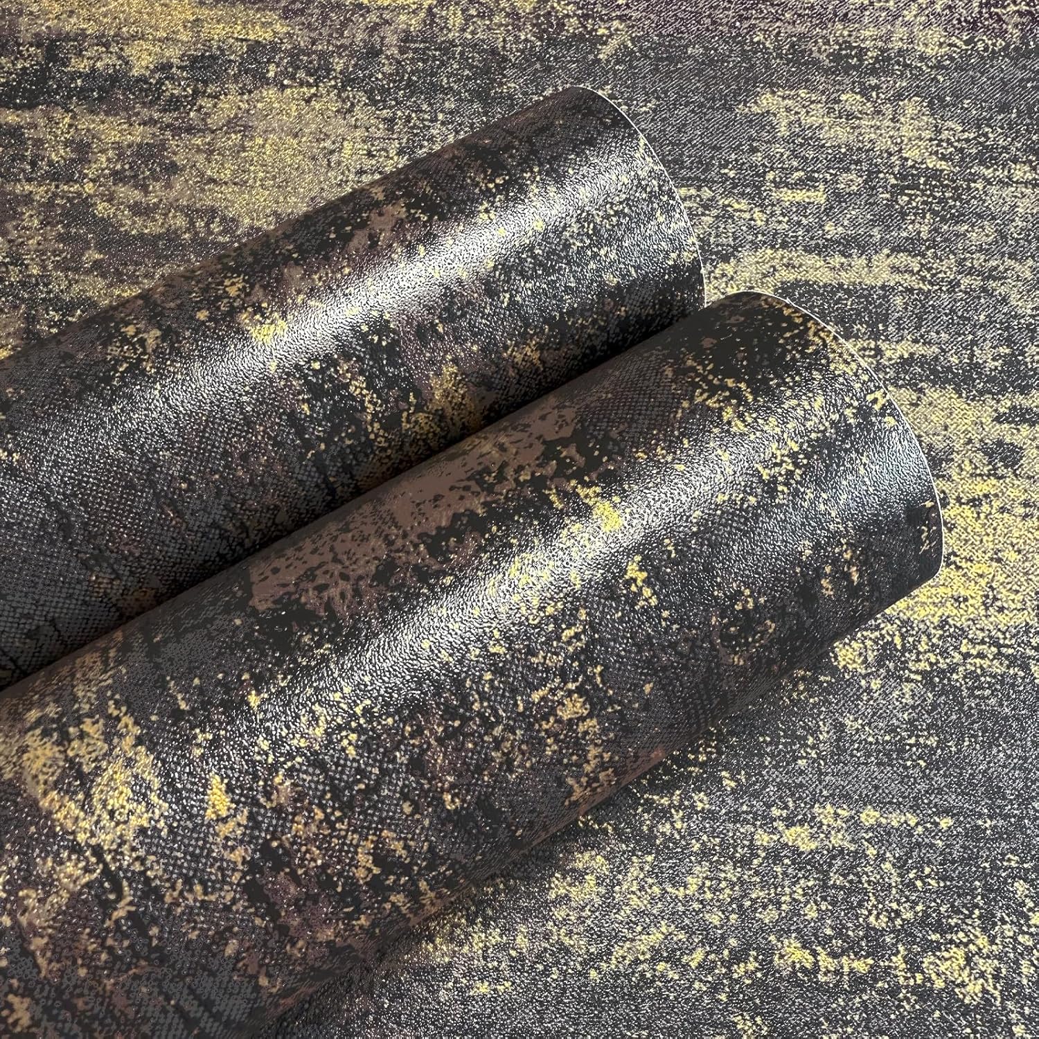 Industrial-Style Metal and Concrete Wallpaper