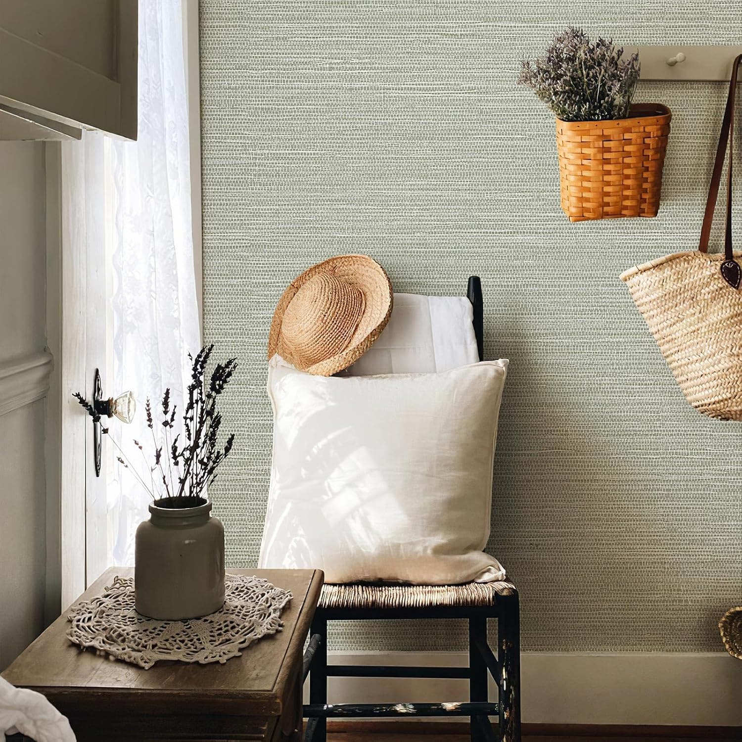 Woven Grass-Texture Wallpaper