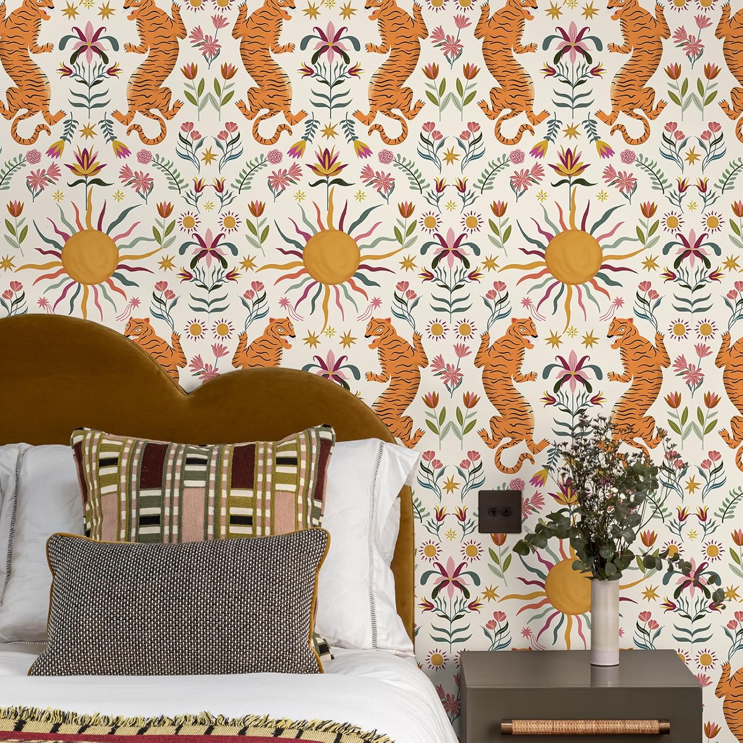 Tigger-Patterned Self-Adhesive Wallpaper