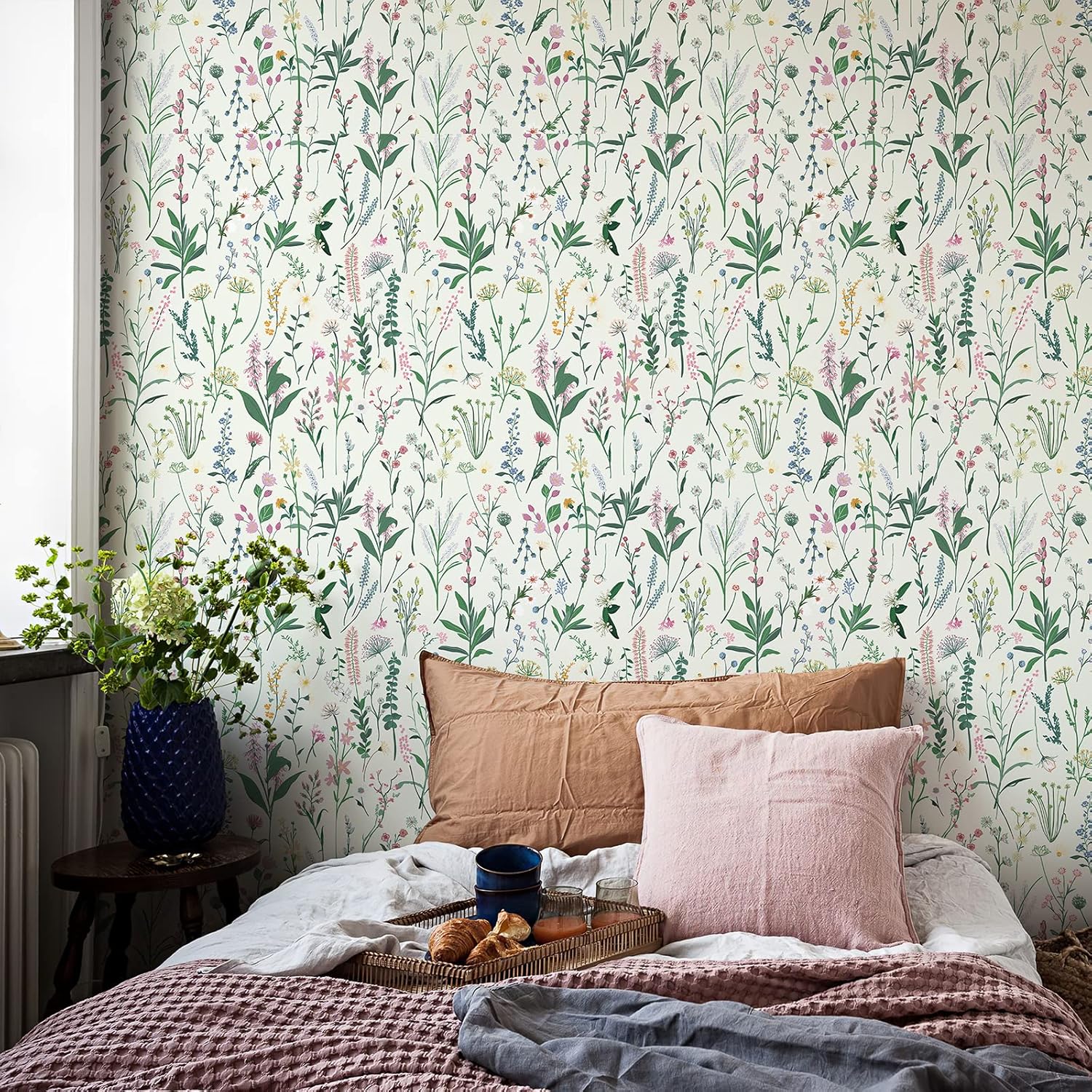 JiffDiff Floral Self-Adhesive Wallpaper