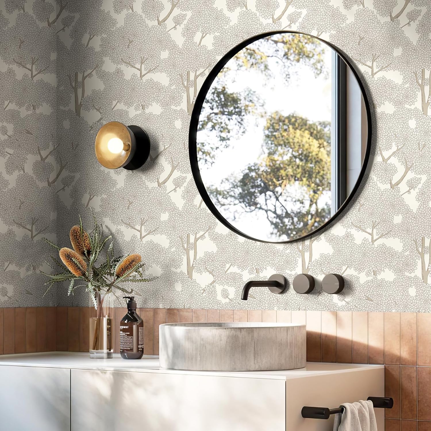 Tree Wallpaper — Peel-and-Stick Jungle Wallpaper & Forest Murals