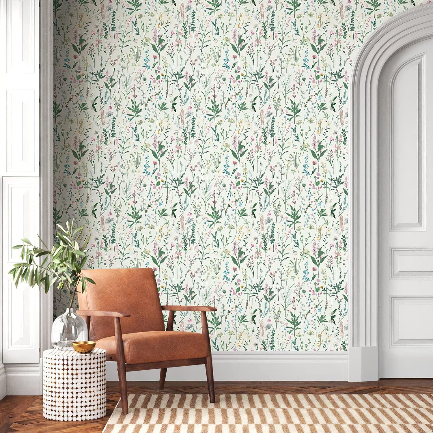 JiffDiff Floral Self-Adhesive Wallpaper