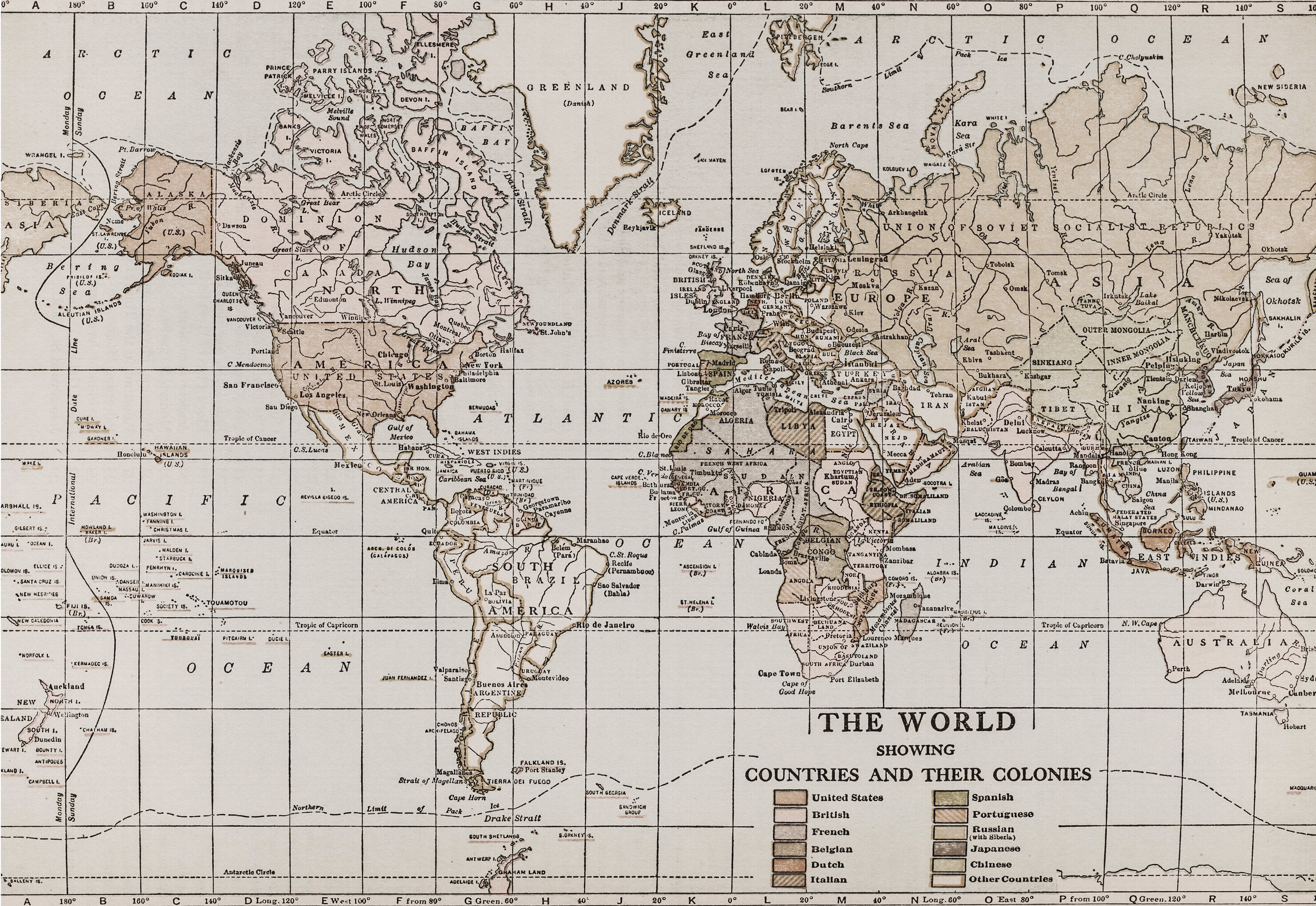 Map Vintage Peel and Stick Wall Mural