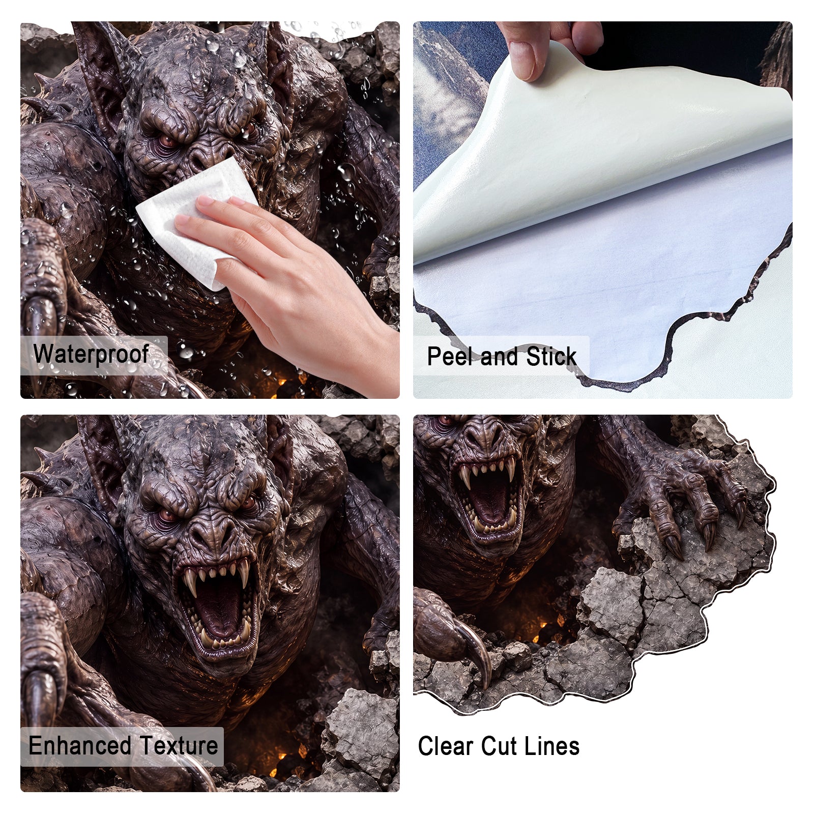 Halloween decorations Hellspawn Breakout Peel and Stick Floor Decal