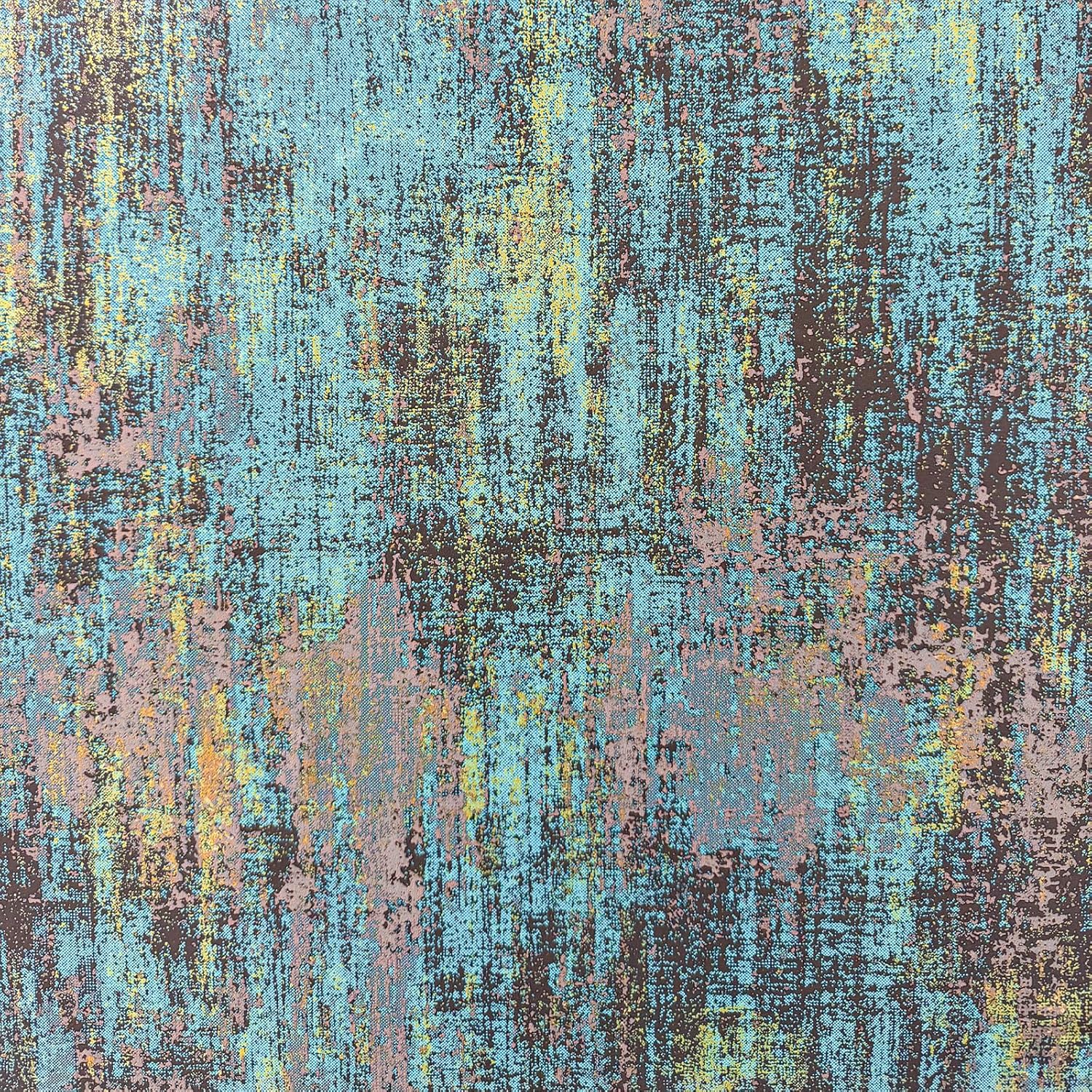 Industrial-Style Metal and Concrete Wallpaper