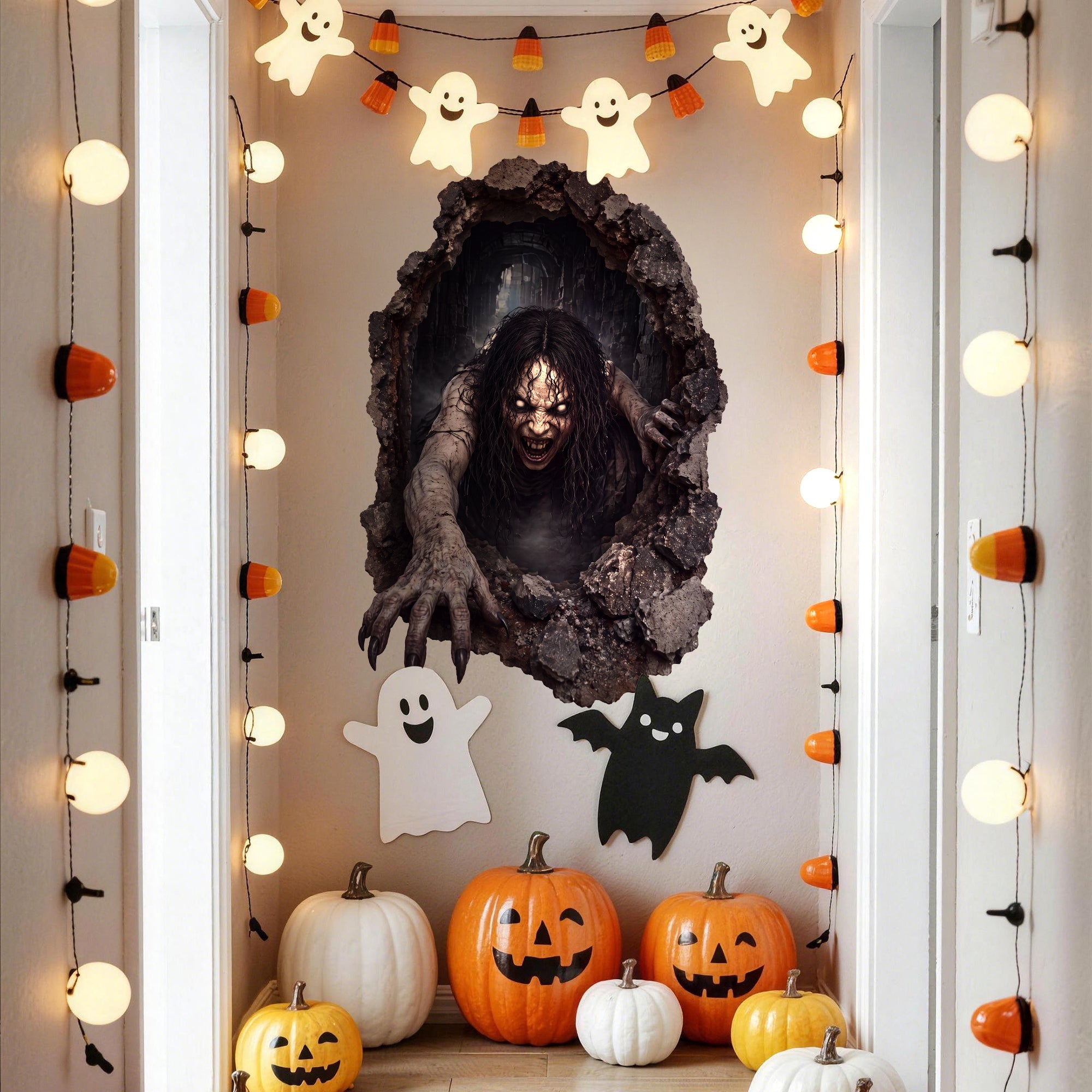 Halloween decorations Haunted Reach Peel and Stick Wall Decal