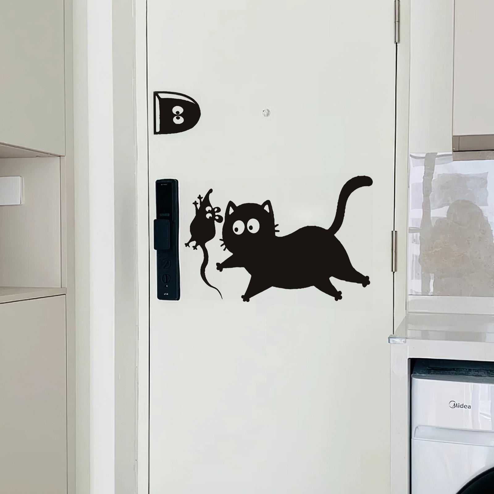 Cat & Mouse Peel and Stick Wall Decal