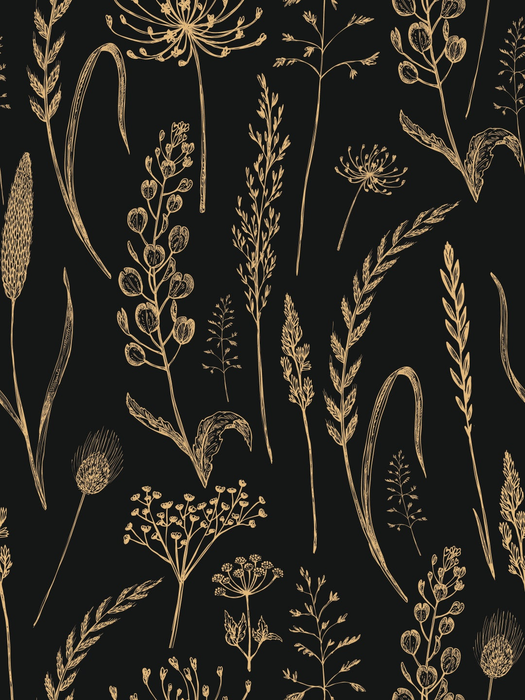 Farmhouse Botanical Wheat Meadow Peel and Stick Wallpaper