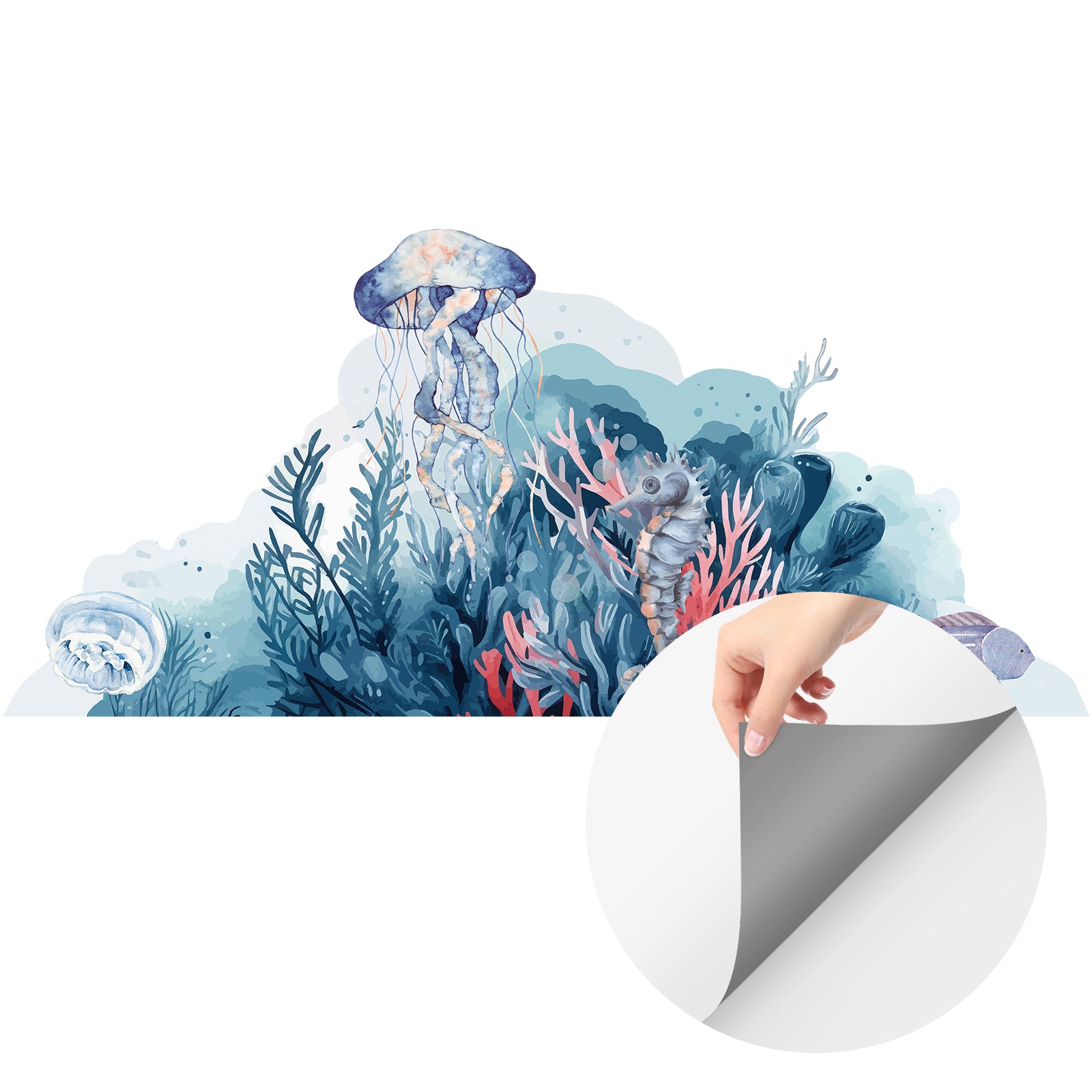 Underwater Scene Peel and Stick Wall Decal