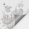 Black & White Line Floral Peel and Stick Wall Mural