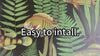 Botanical Fern&Fish Leaf Wallpaper