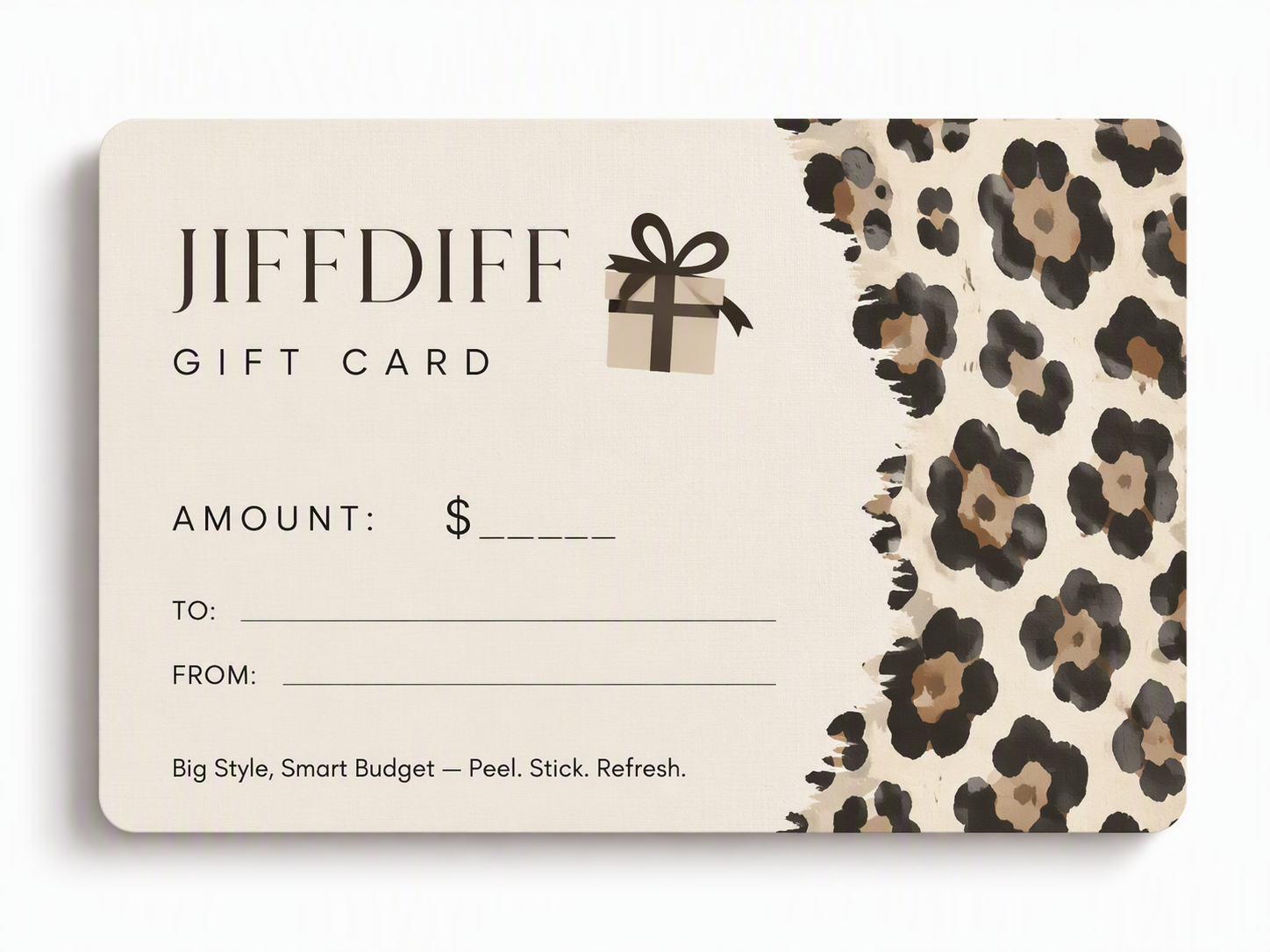 JIFFDIFF Gift Card — The Perfect Gift for Every Space